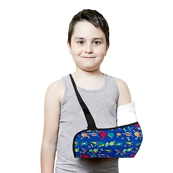Kids Arm Sling,Arm Sling for Shoulder Injury and Elbow Injury,Arm Sling Shoulder Immobilizer Broken Arm,Universal Padiatric Kids Sling for Dislocated Shoulder Support Dinosaur Pattern