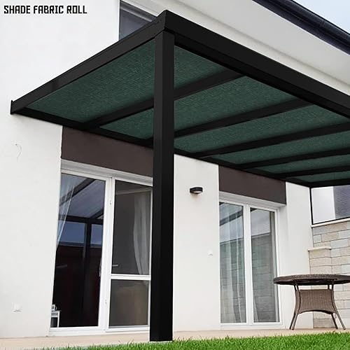 Miniatura 3 de TANG Sunshades Depot - Tela de sombra de 8 x 50 pies, 180 GSM HDPE, tela verde oscuro, rollo de hasta un 95% de bloqueo, red de malla U* V para
