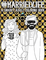 marriedlife a snarky adult coloring book cover couple man with pitchfork
