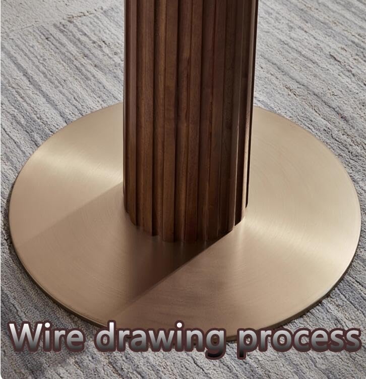 Amazon｜丸型ウォールナットダイニングテーブル、幅60/70/80