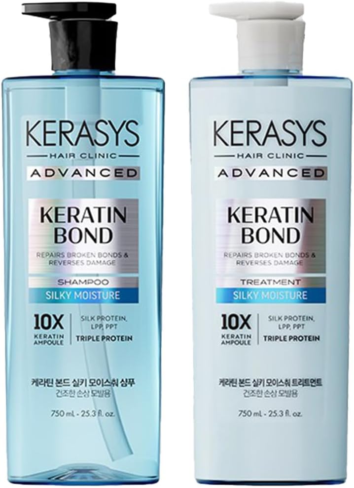 Advanced Keratin Bond Shampoo and Treatment Set 20.2 fl oz / 600 ml (Silky Moisture)