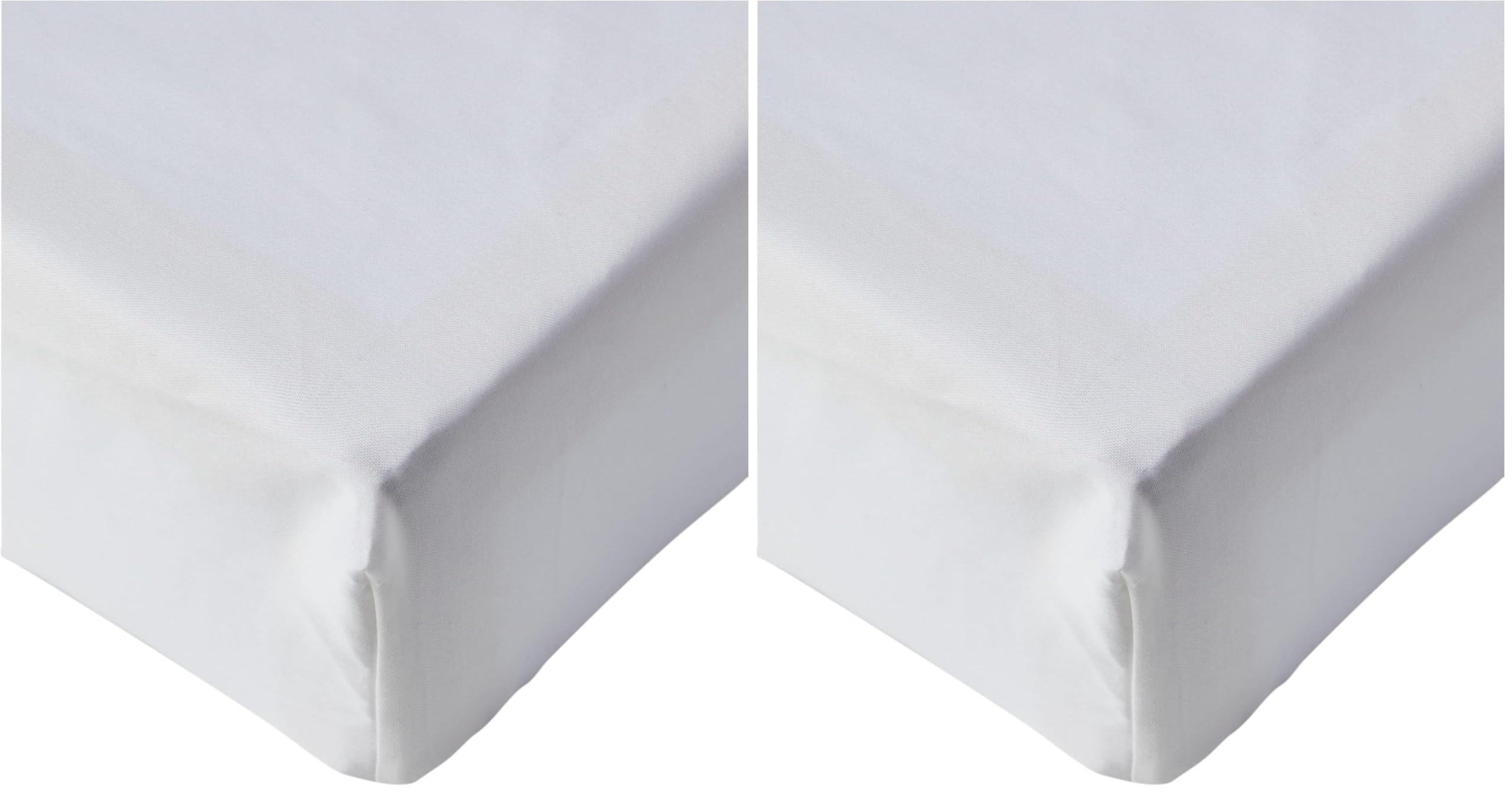 Drap-Housse Coton 180x200 Blanc Fini les Coins qui Sautent Bonnet 30