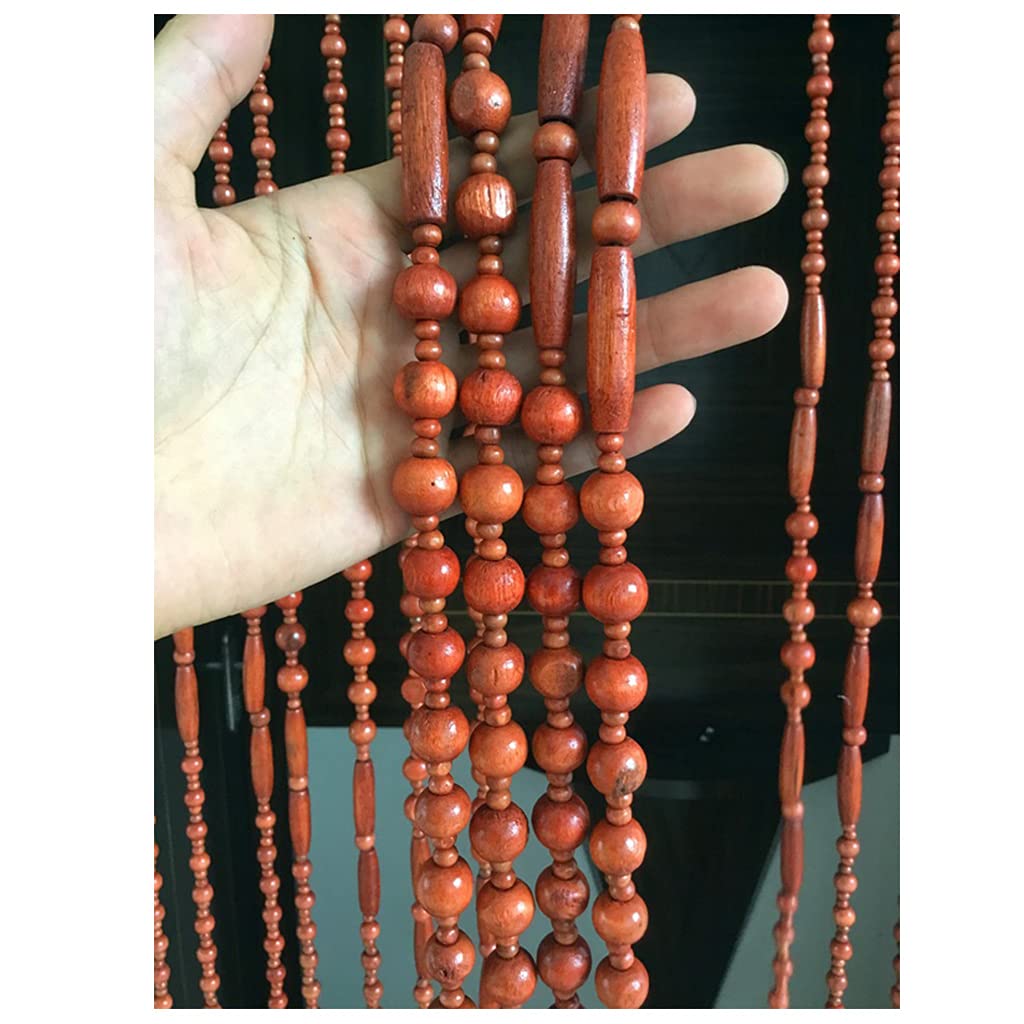 Rideaux de perles en bois rétro de haute manufacture pour intérieurs