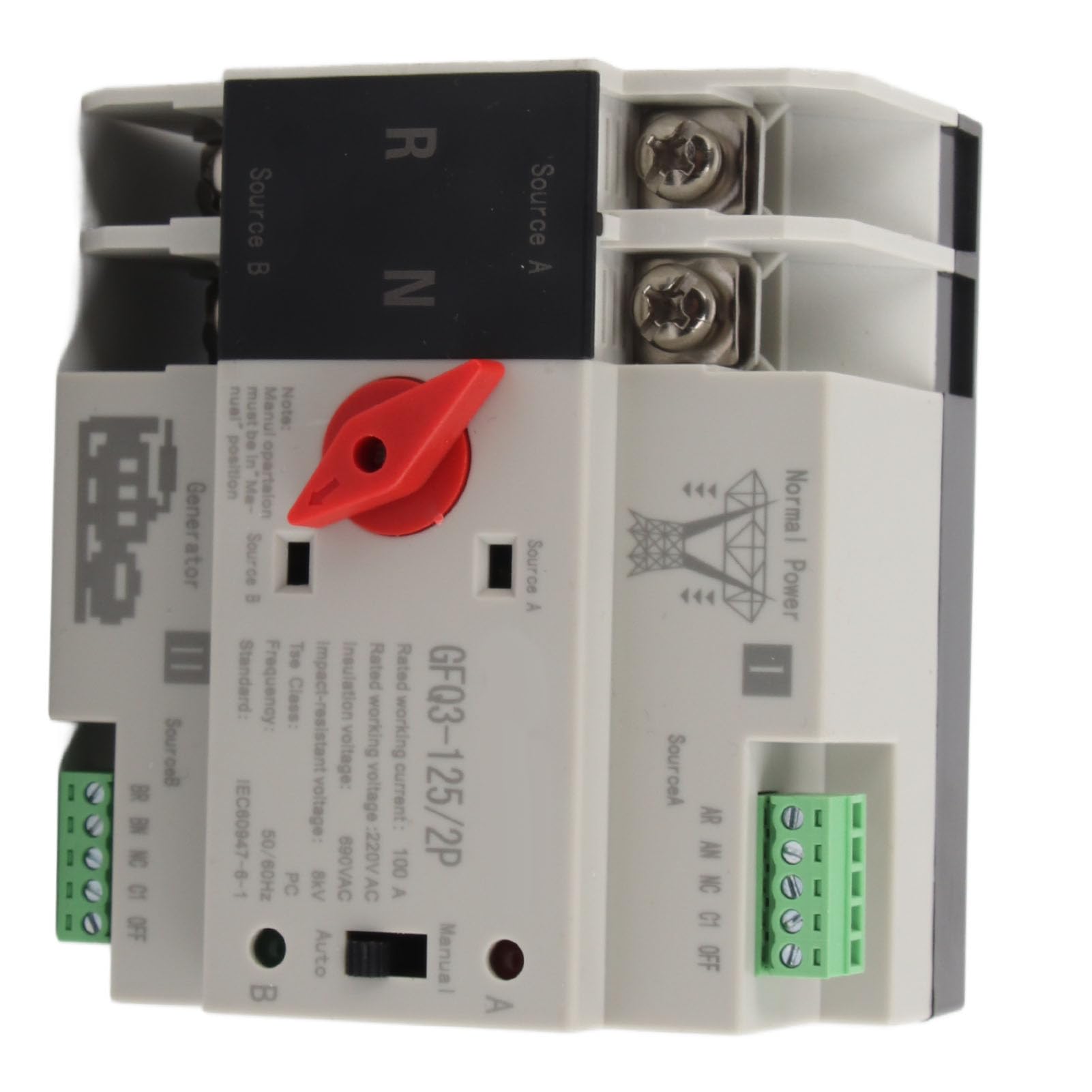 Interruttore Automatico Di Trasferimento ATS WiFi 2P 100A 110V – Per Generatore E Rete, Commutazione Istantanea