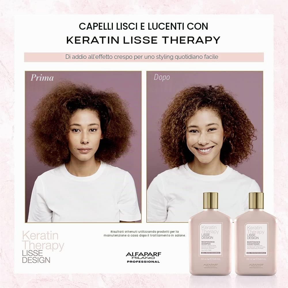 Alfaparf Keratin Therapy Lisse Design Maintenance Shampoo250ml Conditioner250ml