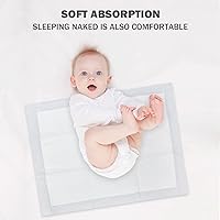 Vista 7 de Cambiador desechable para bebé, paquete de 25 almohadillas suaves de tela no tejida transpirable impermeable, protector de colchón portátil a prueba