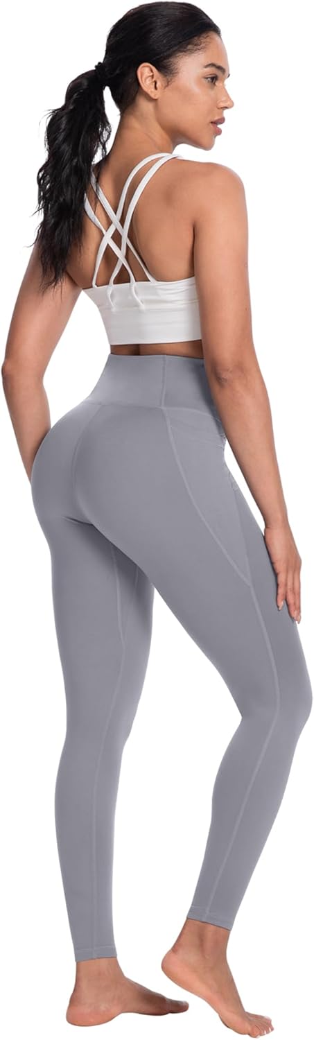 NORMOV 4 Packs Yoga Leggings with Pockets for Women, Soft High Waisted Tummy Control Workout Pants - Image 4