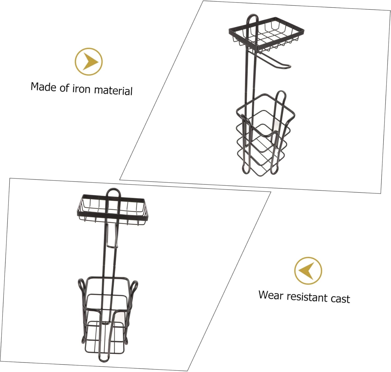 Angoily Vertical Multi Roll Tissue Stand Dispenser Floor Toilet Paper Holder Vertical Roll Paper Rack Large Capacity Bathroom Kitchen Storage Organizer