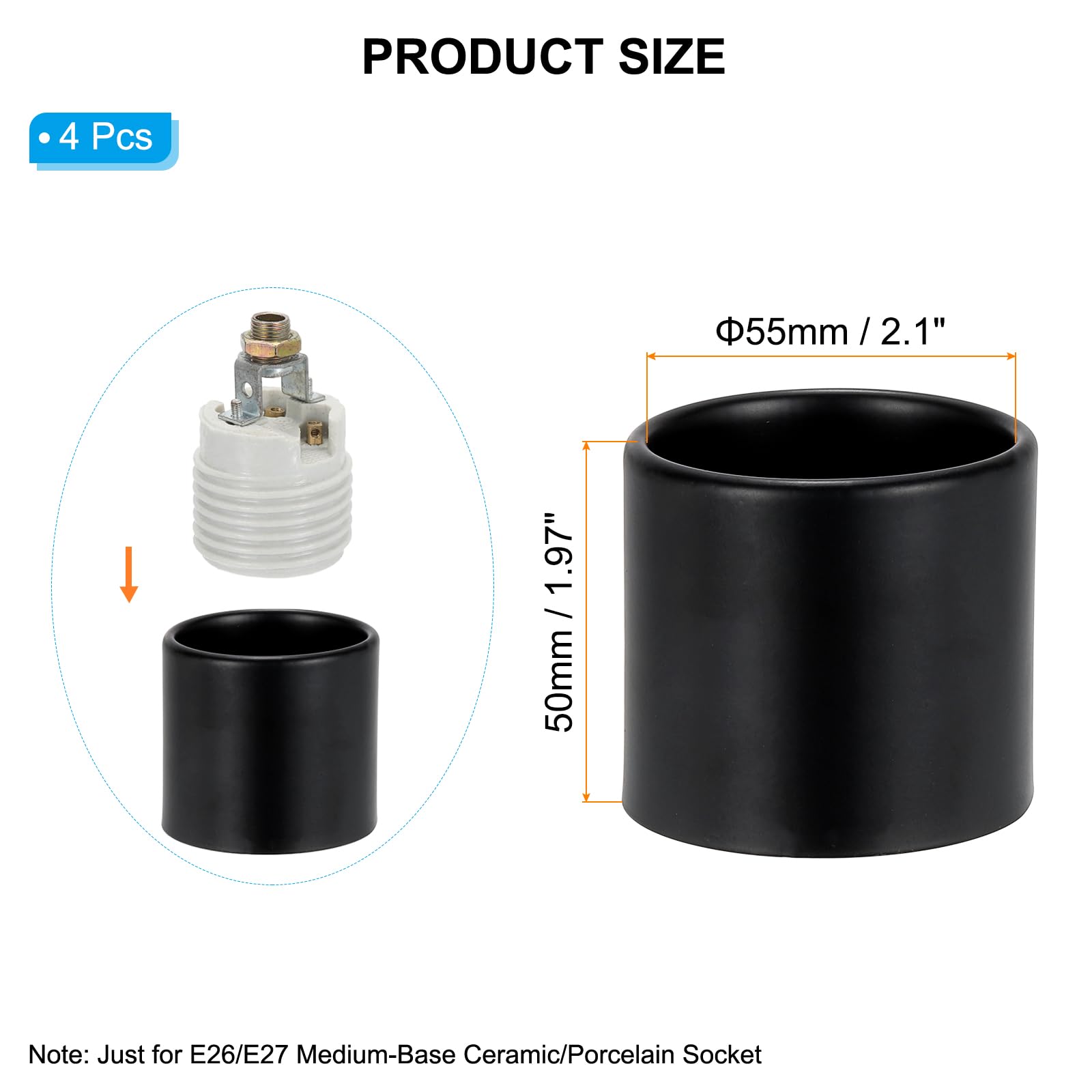 PATIKIL Light Socket Shade Ring - Image 2