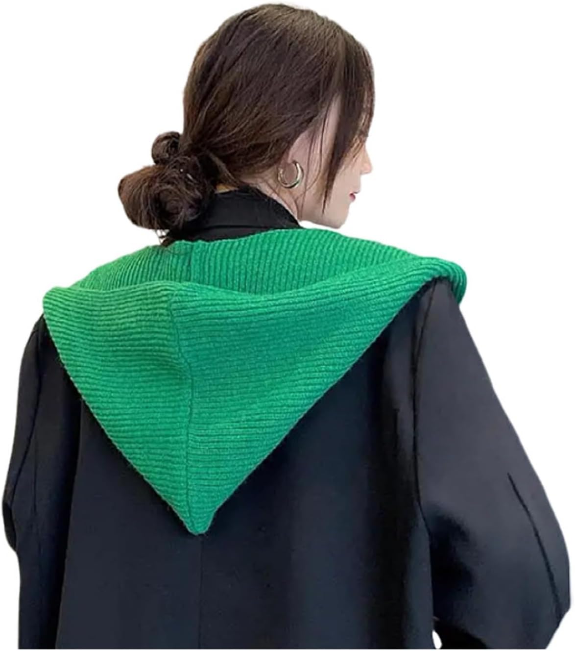 Écharpe à Capuche En Crochet Unie Pour Femme - Chaud, Coupe-Vent Avec Rabat D'Oreille Pour Ski Et Randonnée