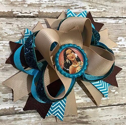 Native Princess Hair Bow, Disney Pocahontas Inspired Hair Bow, Headband, Infant Headband, Baby Headband, Newborn headband, Disney Princess Bow, Handmade Hair Bows