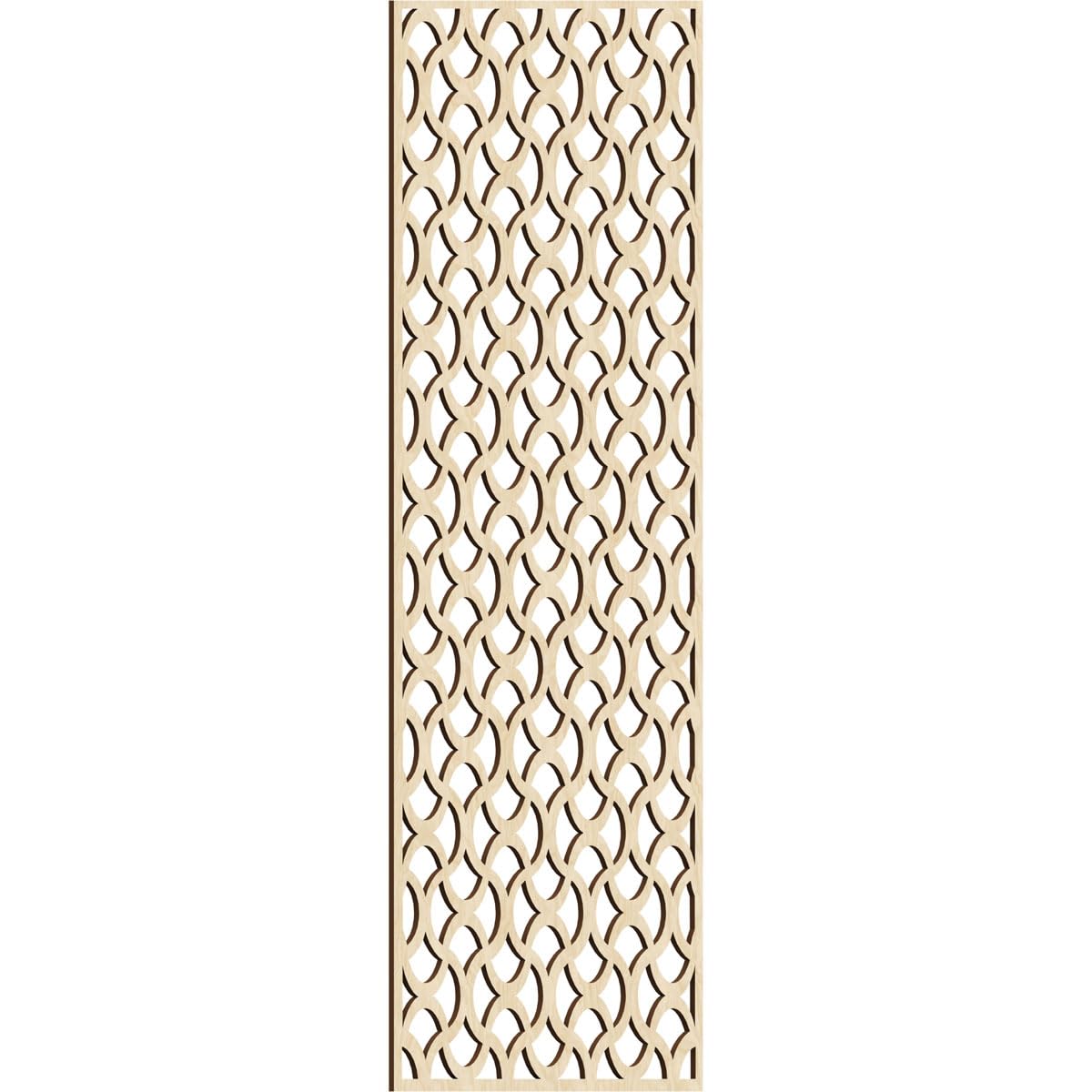 Resort Decorative Pierced Fretwork Wood Wall Panels, 29 3/8"W x 74 3/8"H x 3/8"T, Birch