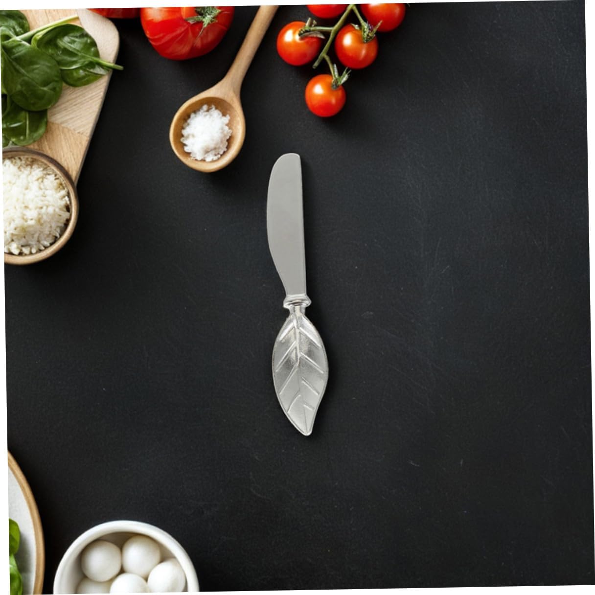Kichvoe 4 Pack Leaf Butter Knives Zinc Alloy Spreaders for Appetizers