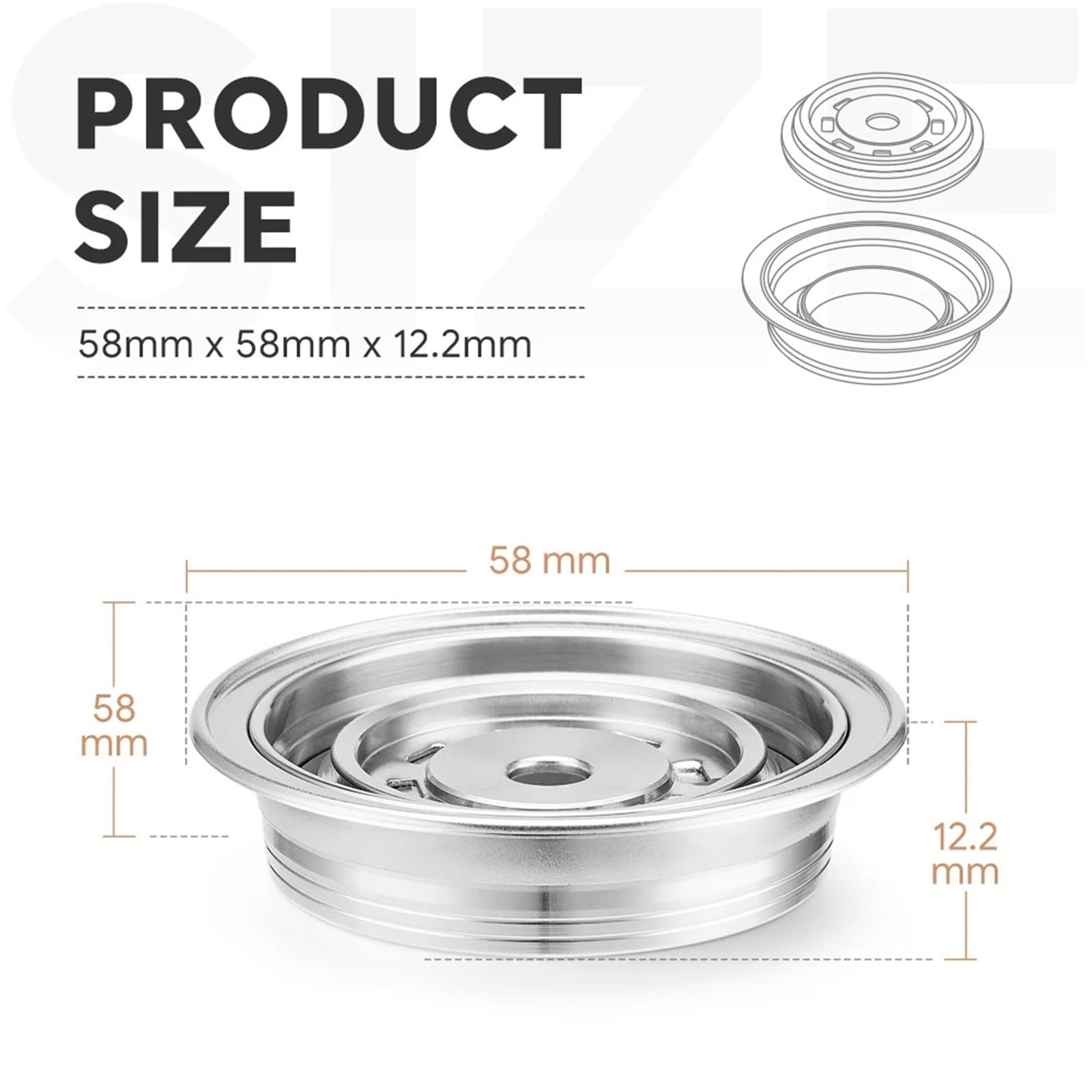 Compatible con Vertuoline Vertuo Next Pop, convertidor de cápsulas de café reutilizables, adaptador de acero inoxidable(40ml-80ml)