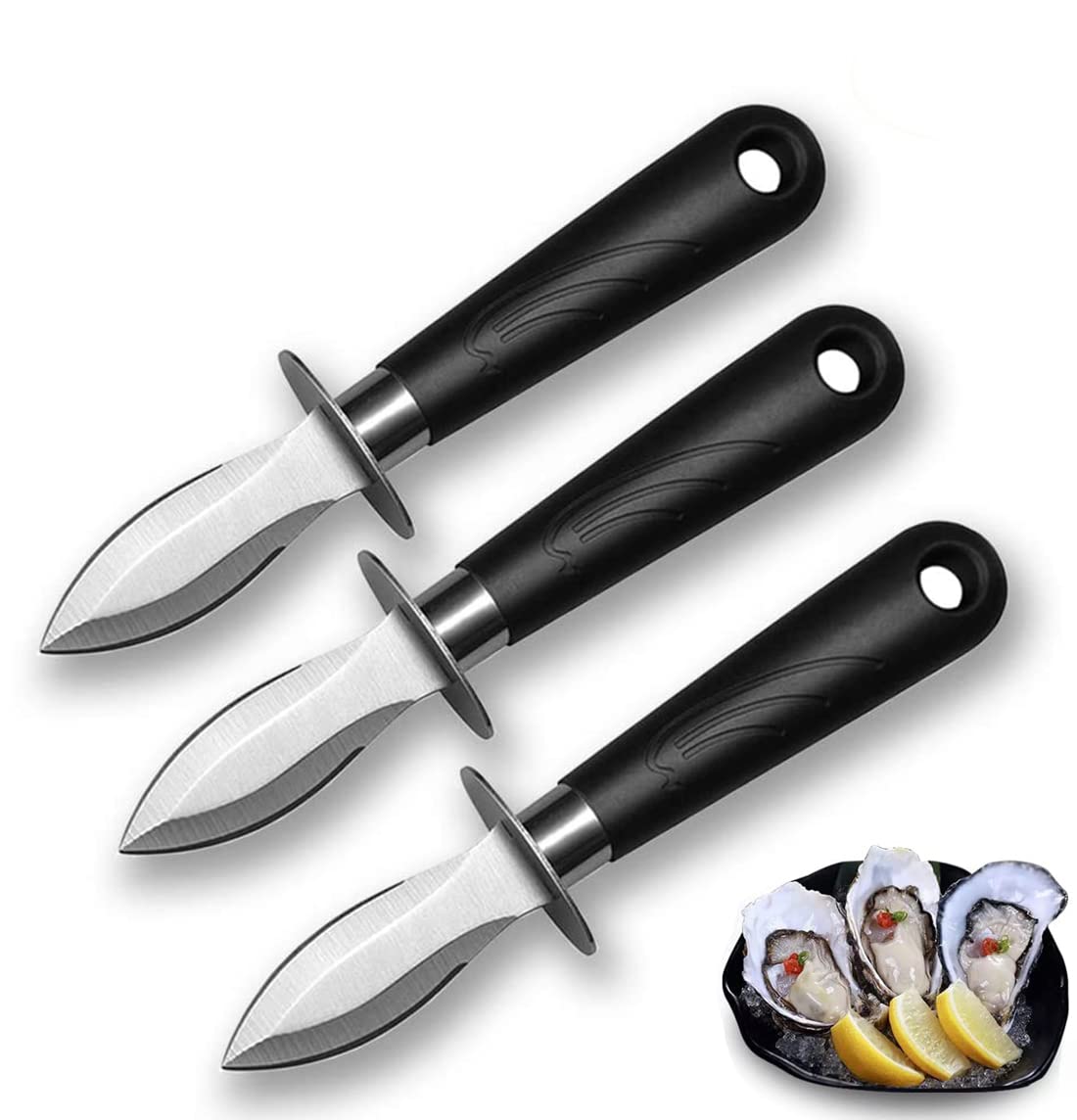 MAKINGTEC Oyster Knife Shucker Set Oyster Shucking Knife Cut ResistantSeafood Opener Kit Tools Resistant Gloves Stainless Steel Clam Shellfish Seafood Opener