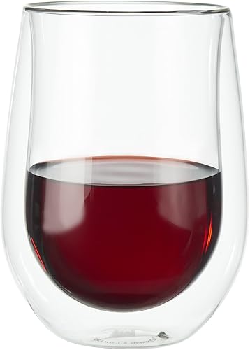 ZWILLING J.A. Henckels - Juego de copas de vino tinto de doble pared, 12 onzas líquidas