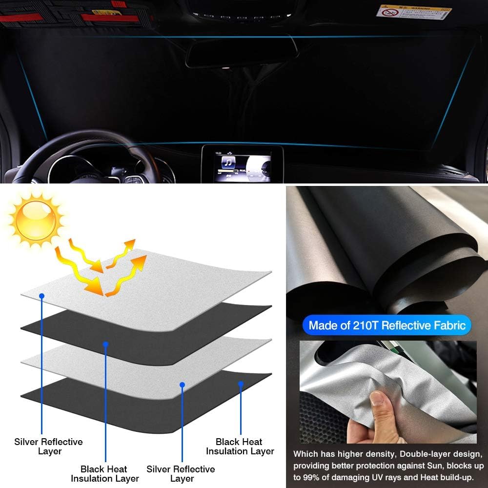KUST Windshield Sun Shade and All Weather Waterproof Car Cover for Subaru Crosstrek Wagon 2025 2024 2023 2022 2021 2020 2019 2018