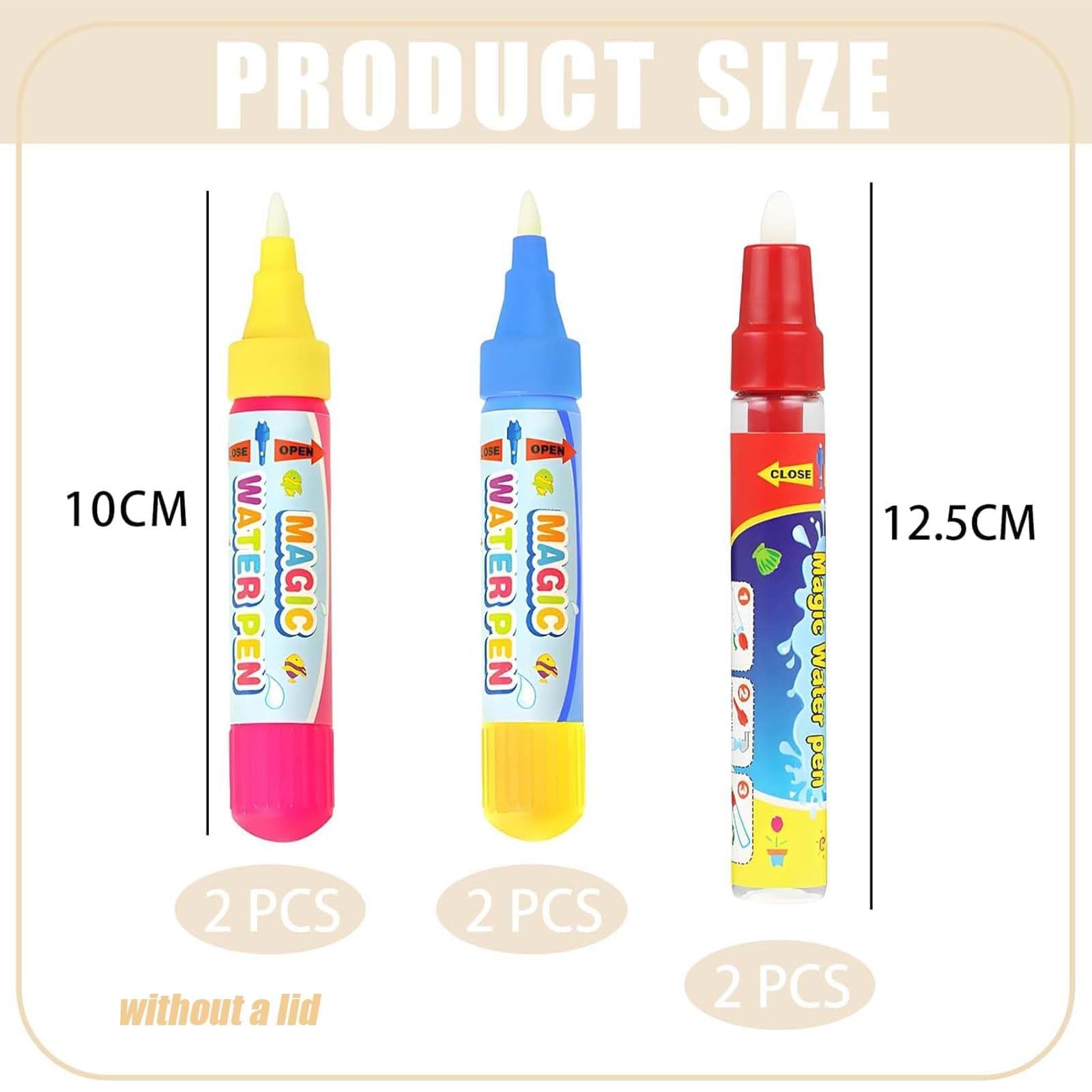 aieieii 6 Pcs Water Pens for Toddlers Replacement Set Reusable Water Creative Toddler Pens Inspire Childrens Creativity - Image 2