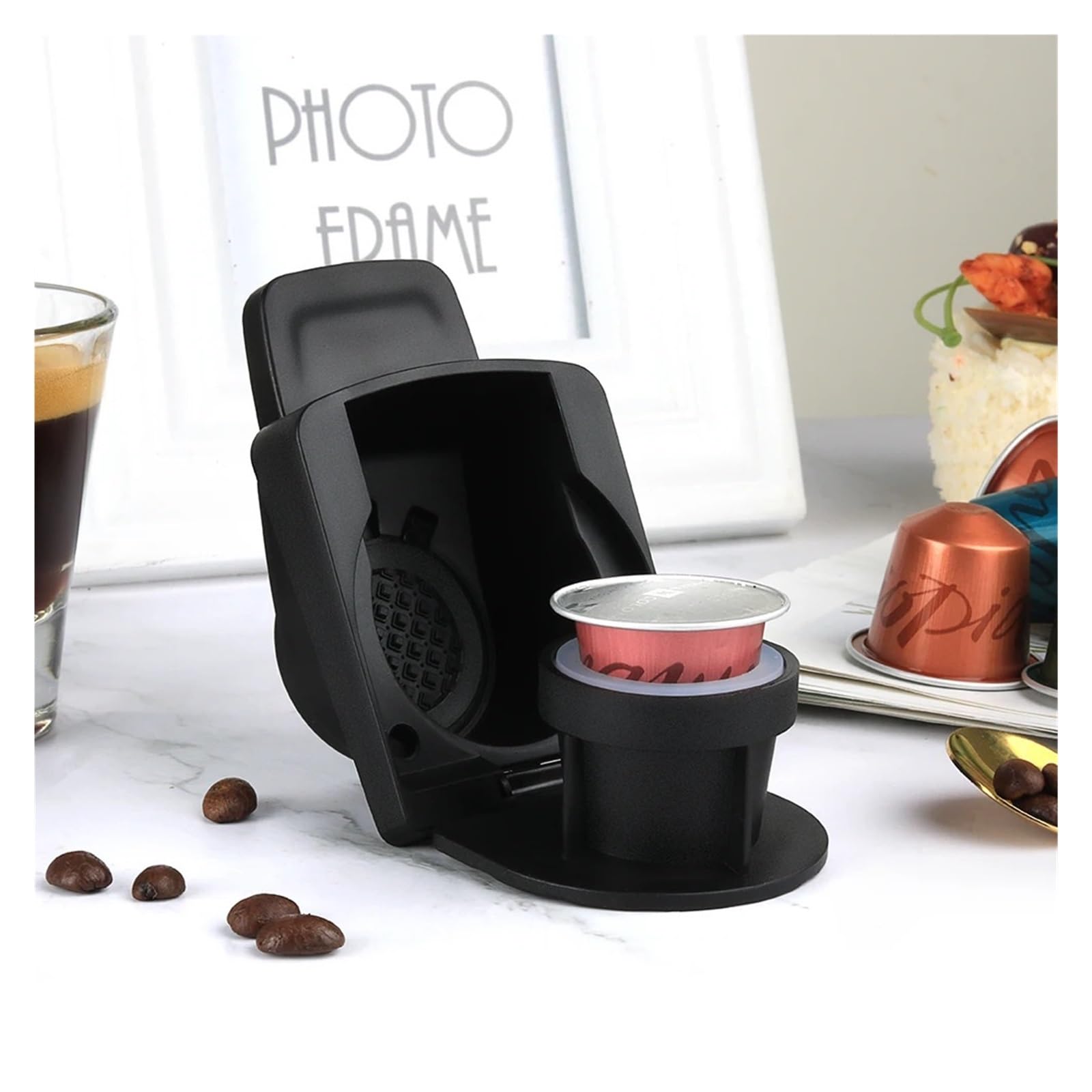 Adaptador De Café Compatible Con Nespresso, Adaptador For Cápsulas, Compatible Con Dolce Gusto Y Melody Genio 2 Mini ME Maker(2pcs)