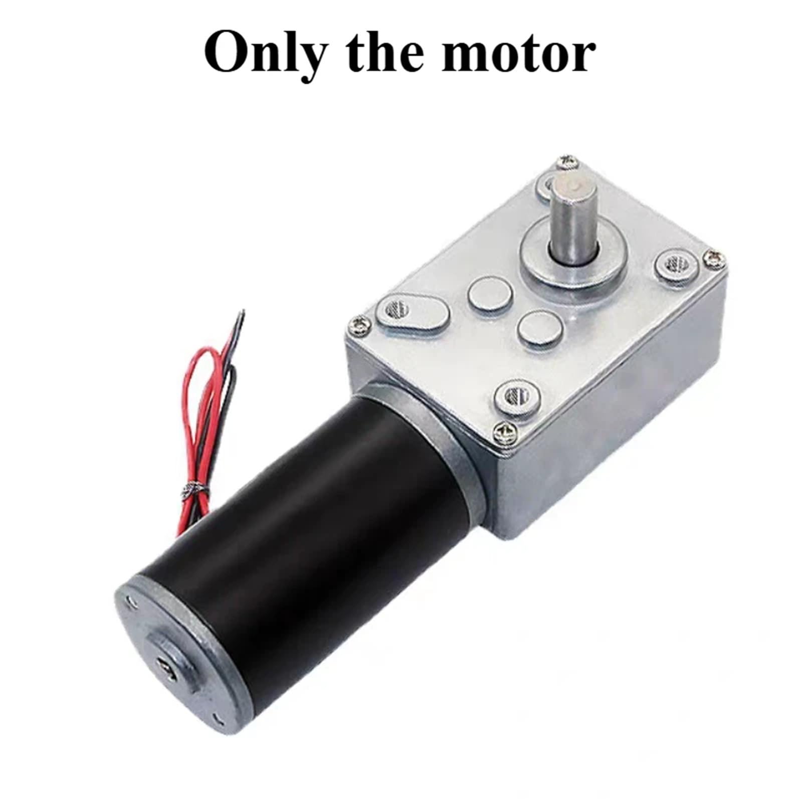 5840-31ZY Motor de Engranaje Reductor DC 12V 24V Alto par Alta Potencia 2-70kg 7RPM-470RPM Gusano invertido 1 Uds(Motor x Bracket,16 RPM)