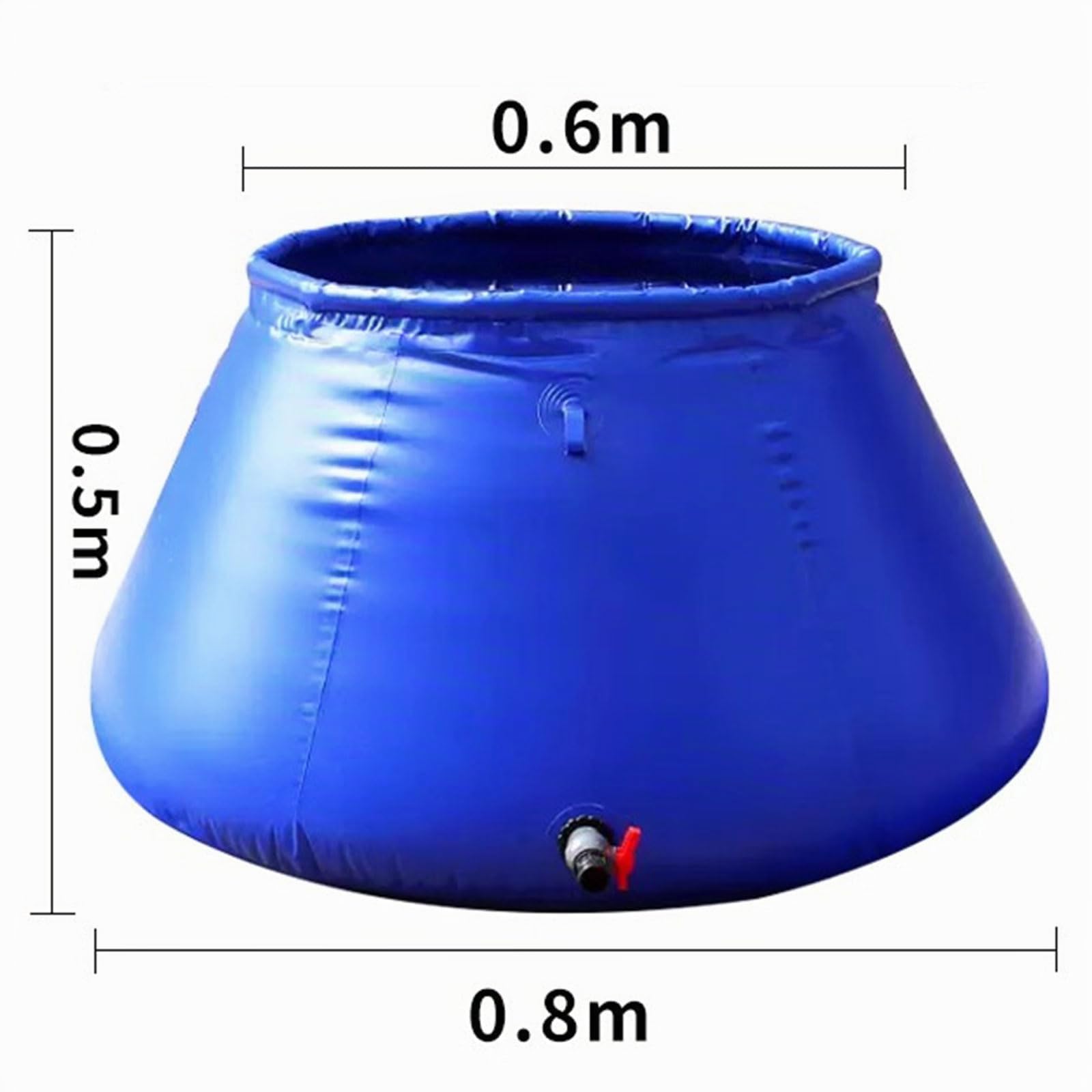 Yinian Wasserbehälter Wassertank 200L/500L Weichen Wasserbeutel Wasserfass Tragbar faltbar Wassersack Wasserspeicherblase mit Hahn für Camping Garten Dürreresistenz Bewässerung, Blau(Size:200L)
