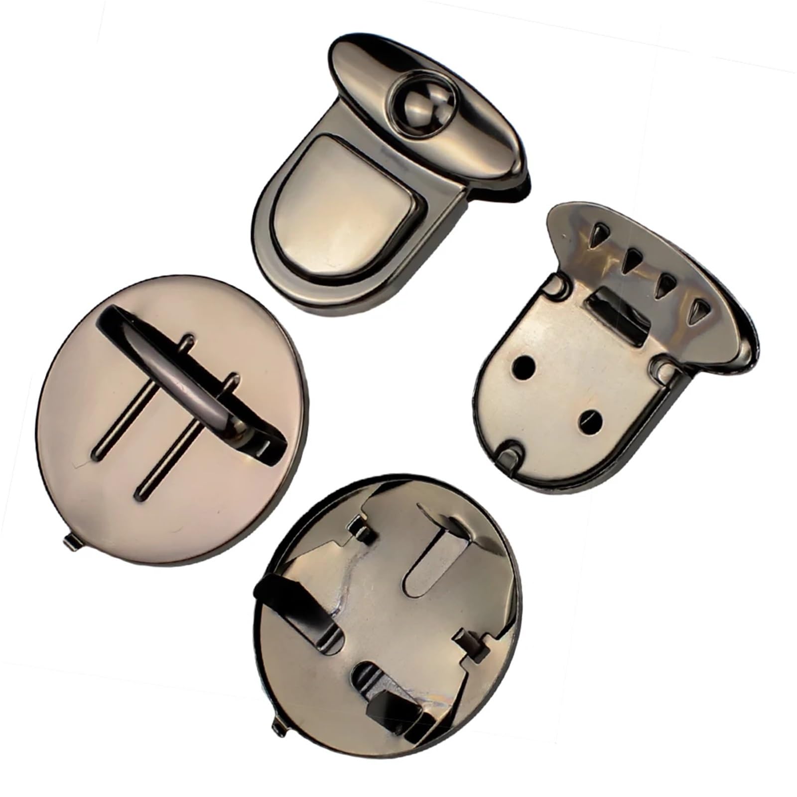 Skręć zamek, zamknij portfel, Metalowe zapięcia do torebek, opakowanie 10 sztuk, wielokolorowe, różne rozmiary(10pcs L-gun)