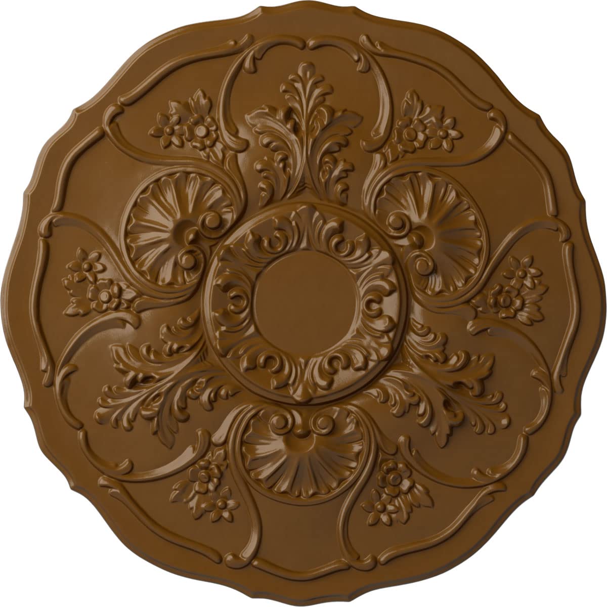 Ekena Millwork CM22CNSTF 22 OD x 1 1/2 P Cornelia Ceiling Medallion (fits Canopies up to 4"), Smokey Topaz