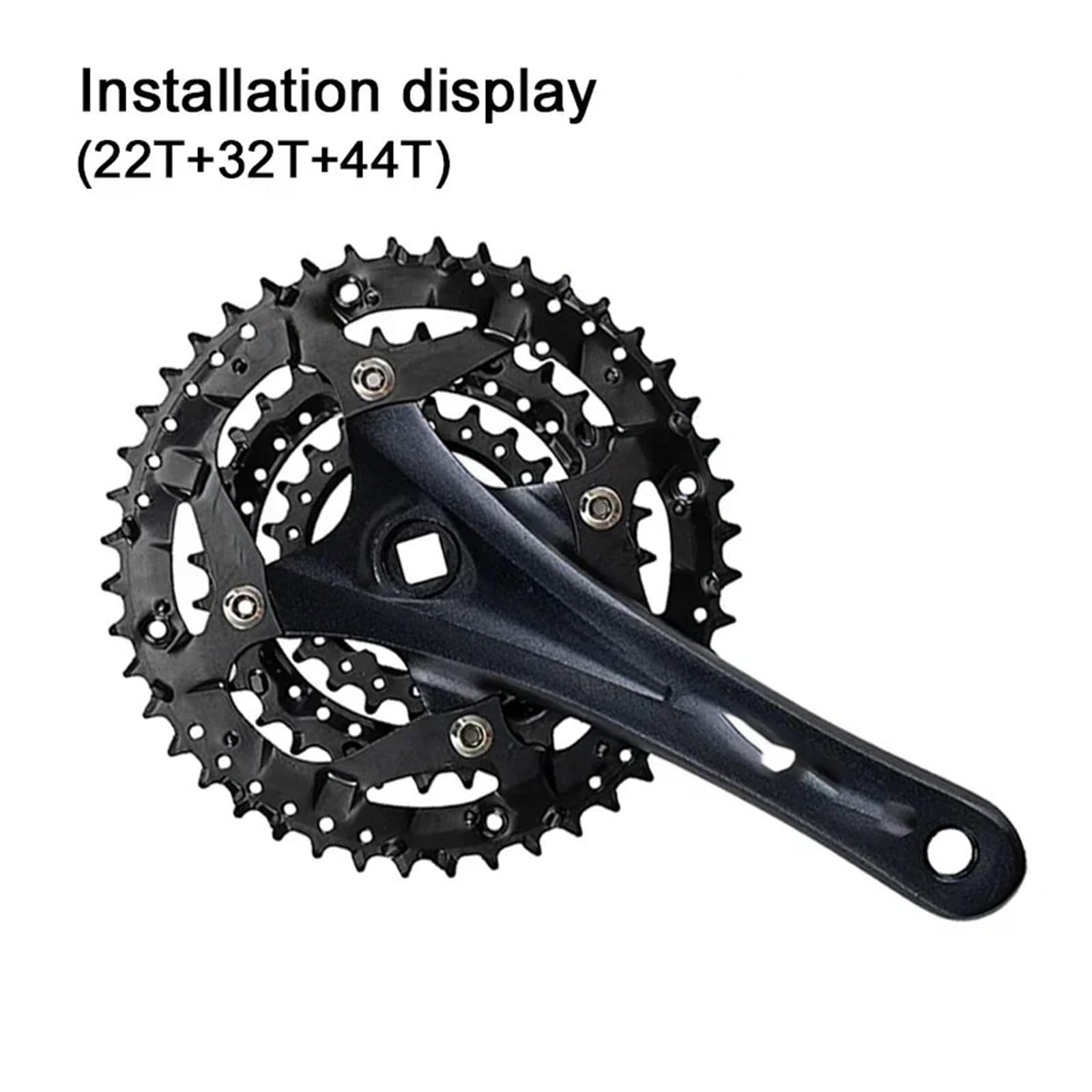 Korba rowerowa 9-biegowa 170 mm stop aluminium 22-32-44T 64/104BCD, trwała tarcza łańcuchowa do części do rowerów górskich lub szosowych