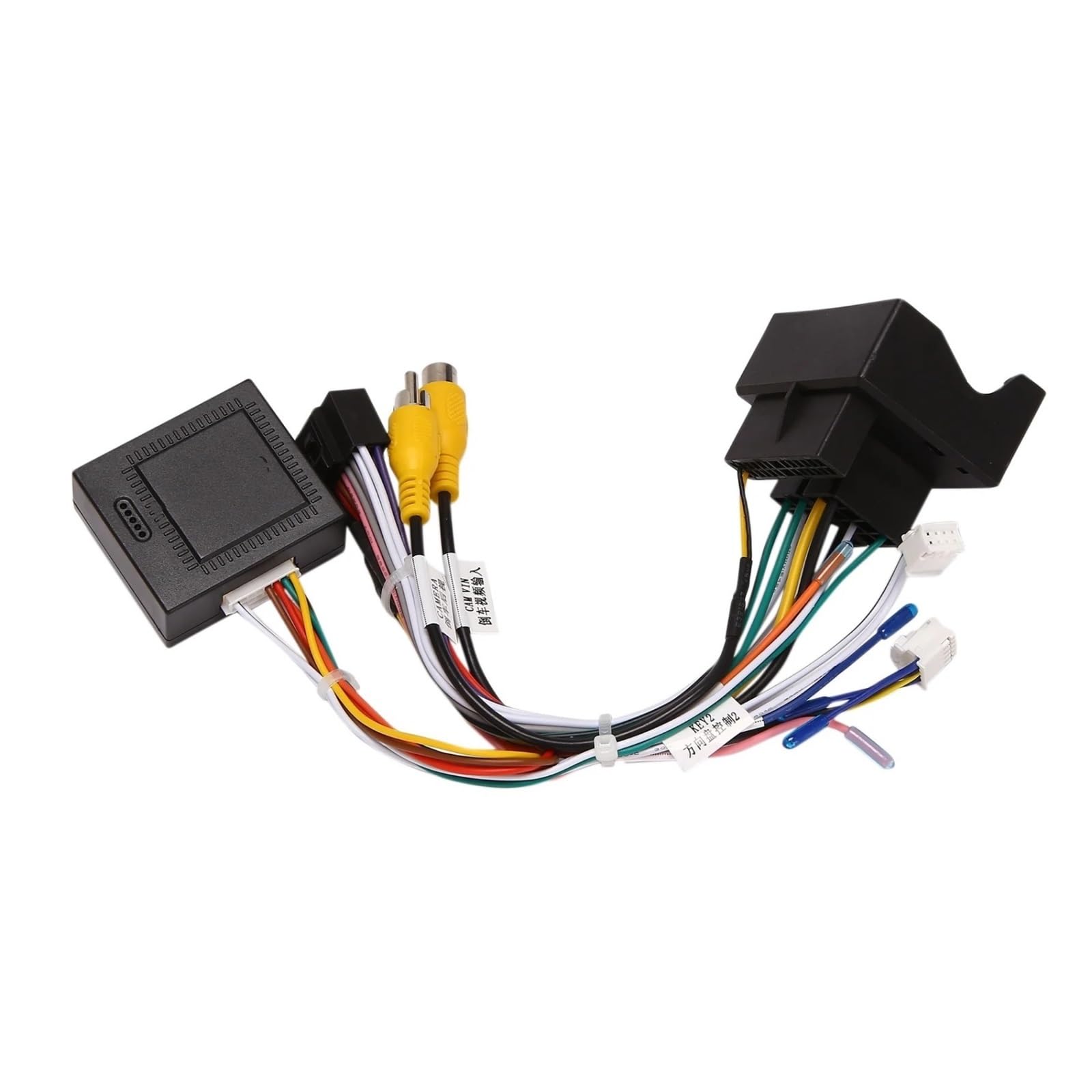 Car Stereo Audio 16 PIN Android Power Wiring Harness Adapter + Canbus Box Compatible for Peugeot 3008/2008/ Compatible for Citroen C4/C3 XR/C5/DS6