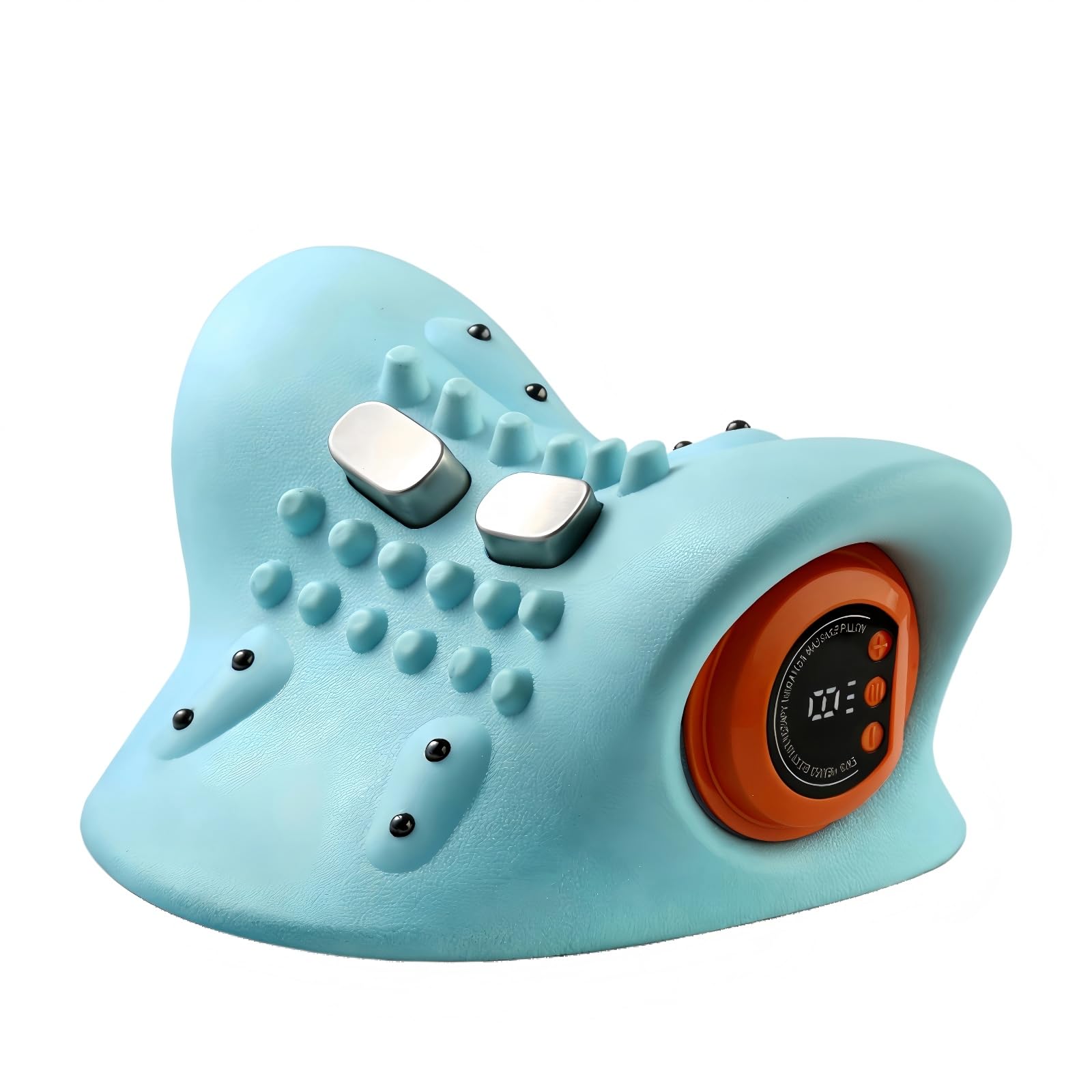 lewitools Massager Electric 6 Levels Massage Intensity Heated Stretcher 4D Portable Massager Cervical Stretching Pillow Massage for Neck & Shoulder