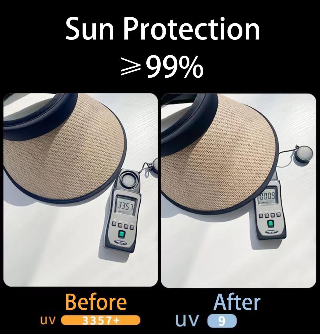 COTIM COYIN Women's Wide Brim Straw Sun Visor with UPF 50+ UV Protection, Beach Visor Sun Hat, Women's Outdoor Sun Protection - Image 4