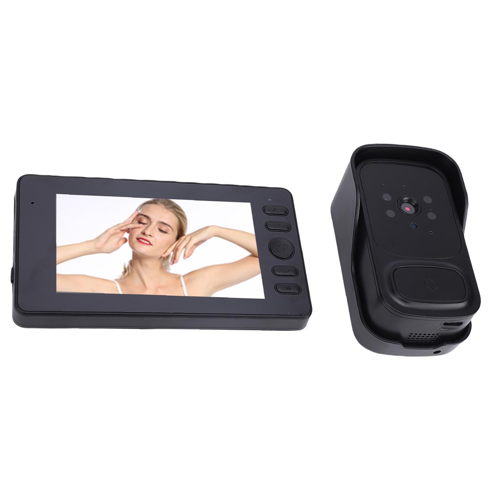 Videocamera per Campanello Wireless con Schermo IPS da 4,3 Pollici,