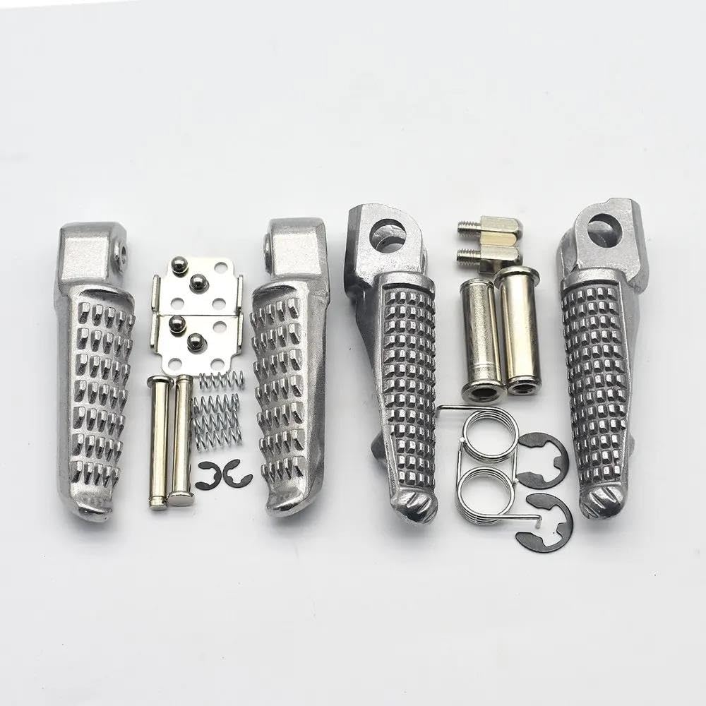 Cale-pieds moto en alu pour ZX-9R et ZX14 : finition argent et robustesse premium