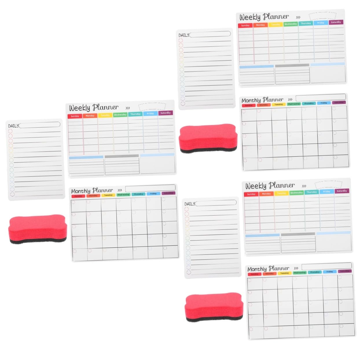 VILLCASE 3 Set bacheca magnetica per frigorifero scrivanie scrivania libreria tavola lavagne cancellabili lavagna magnetica per frigoriferi lavagna per agenda cancellabile a secco plastica