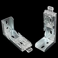 Vista 2 de Soporte de montaje con clip metálico a presión, 2 unidades, clips de soporte de montaje de cortina de código fijo para algunos listones de abeja