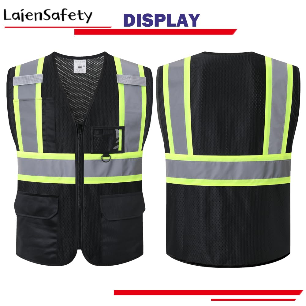 Chaleco reflectante de seguridad para hombre y mujer, chaleco de seguridad de alta visibilidad, normas ANSI/ISEA