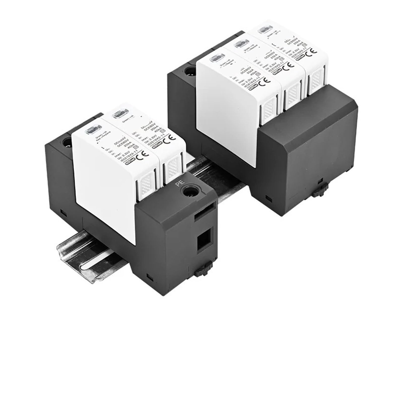 Protezione da sovratensione CC energetica | DC SPD 100V 250V 500V 800V 1000V Scaricatore di sovratensione Protettivo Parafulmini 20KA 40KA 60KA(3P,DC100V)