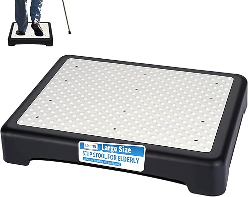 Taburete portátil resistente de medio piso, antideslizante para movilidad diaria, para interiores y exteriores, plataforma de seguridad ancha para