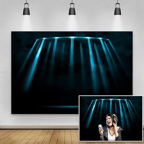 Yeele 20x10ft Stage Spotlight Backdrop Concert Live Blue Light Banner Photograph