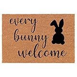 Coir Doormat Front Door Mat New Home Closing Housewarming Gift Every Bunny Welcome Easter Funny Rabb