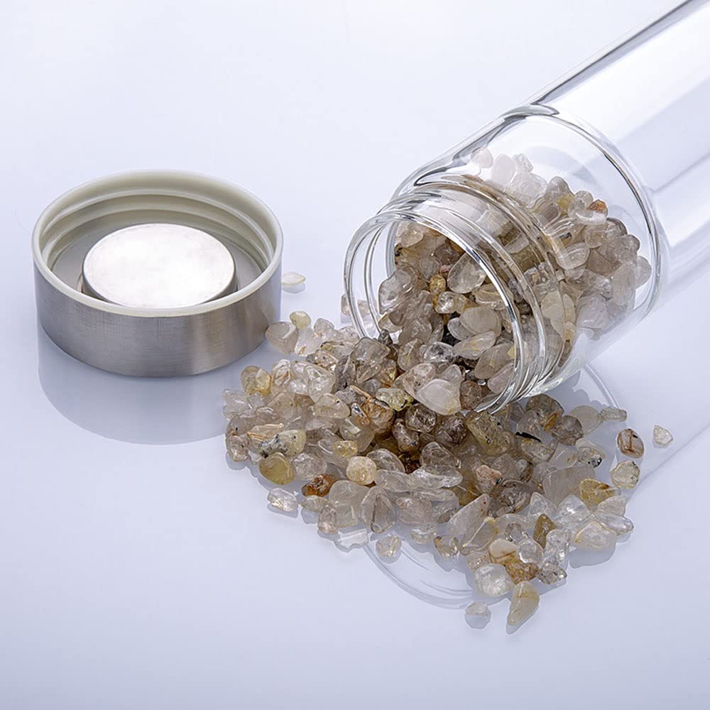 Bouteille d'eau en cristal de citrine pour harmoniser vos énergies et éliminer le stress