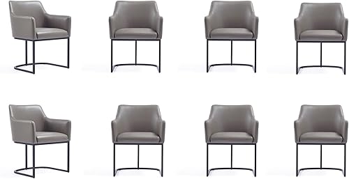 Miniatura 15 de Manhattan Comfort Serena - Silla de comedor moderna de piel sintética, asiento sin brazos, ideal para cocina y oficina en casa, juego de 2, color