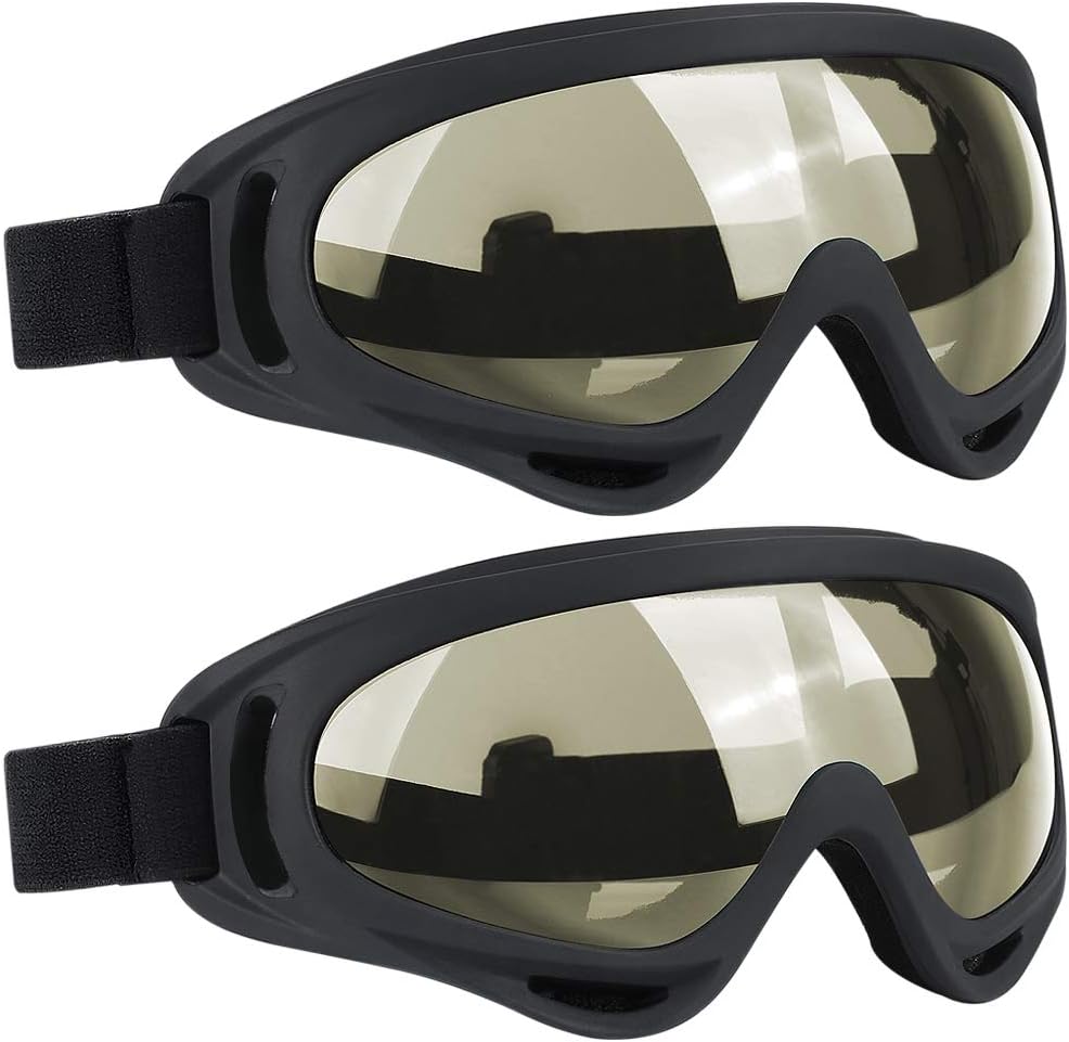 ELECOOL Ski Goggles 2 Packs with Wind Dust UV 400 Protection for Teens Kids Adults