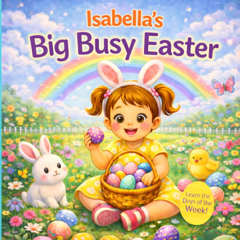 Isabella’s Big Busy Easter – Learn the Days of the Week: A Personalized Easter Story for Toddlers | Eggs, Baking, Bunnies and Spring Fun for Kids ... Hearts Personalized Baby Names (Isabella))