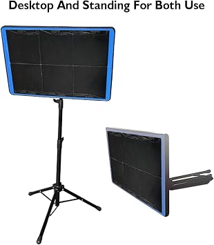 Floor-Standing Table Tennis Rebound,Ping Pong Return Board with 6 Black Rubbers,Stand is Height Adjustable for Home Gym Community Game Rooms