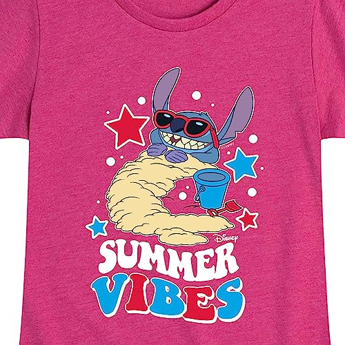 Disney - Lilo & Stitch - Summer Vibes - Toddler and Youth Girls Short Sleeve Graphic T-Shirt3