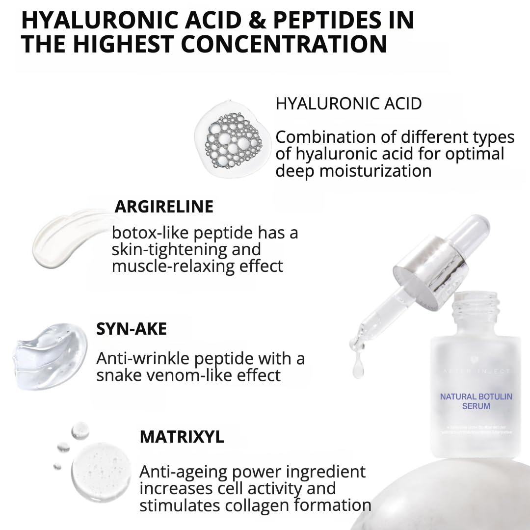 Natural Botulin Serum - Original Botulin Serum Soforteffekt Gesicht - Anti Falten Creme - Anti Aging gegen Zornesfalte - Ärztlich bestätigte Wirksamkeit