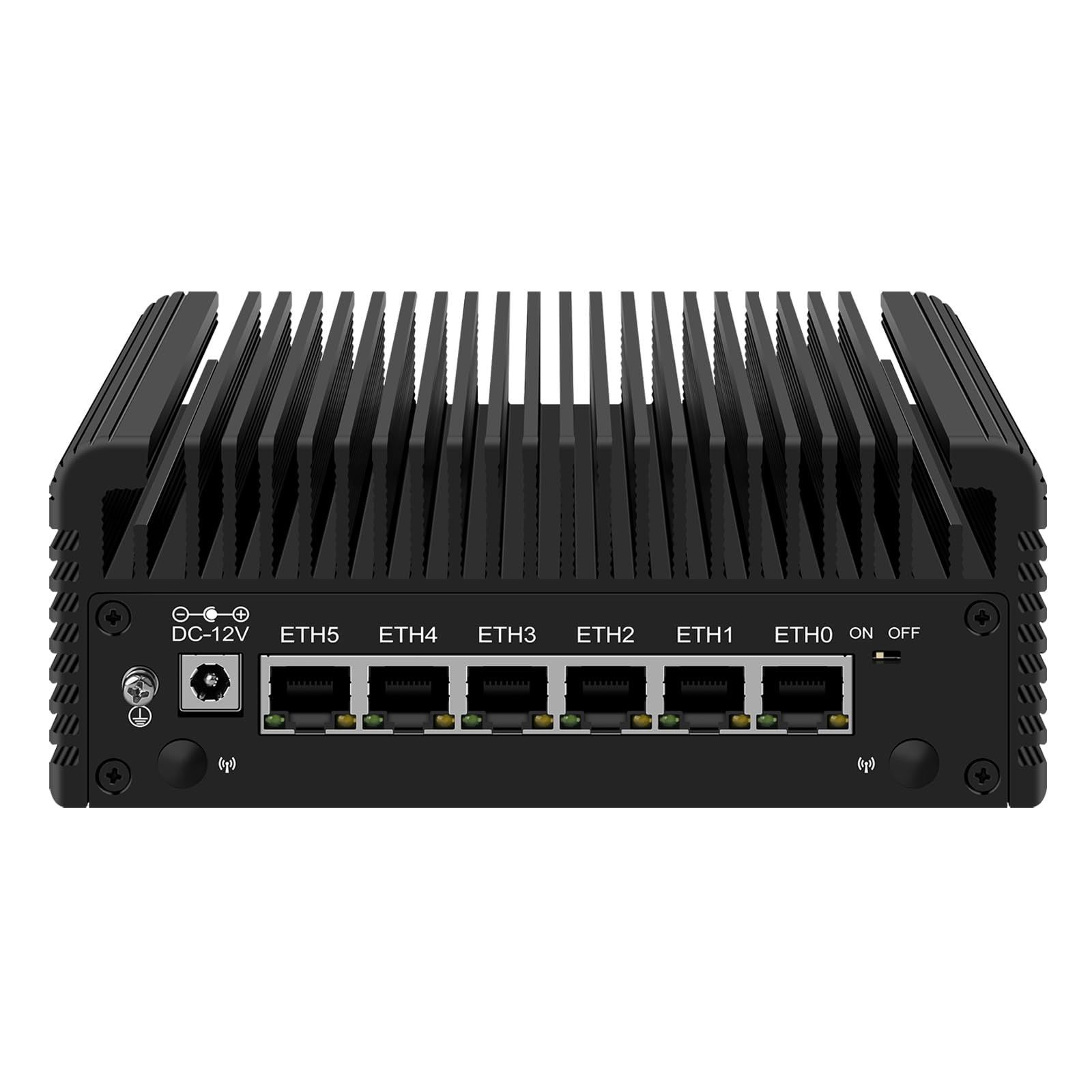 StoneStorm Micro Firewall Appliance 6 2.5GbE I226-V LAN Ports for Network Security Core 3 N355 8-core Fanless Mini PC DDR5 RAM M.2 NVMe, Triple-Display Computer with AES-NI Support (8G RAM 128G SSD)