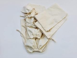 Sponsored Ad - Cotton Double Drawstring Muslin Bag. 100% Organic Cotton. Pack of 100 (3 x 4 Inches)