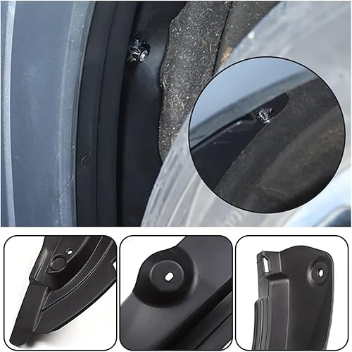 Miniatura 3 de 2 protectores de protección contra salpicaduras para el arco de la rueda trasera del automóvil, accesorios para proteger contra salpicaduras,